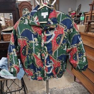 Petite Sophisticate Green Silk Jacket
